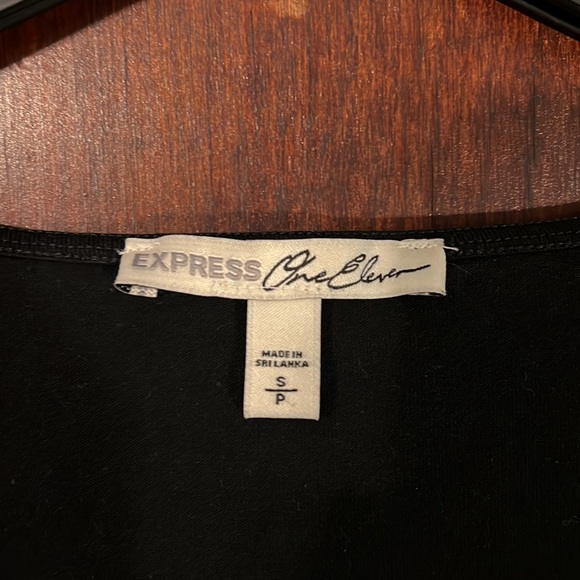 Express Women’s Black Cutout Shirt Small - Picture 2 of 3